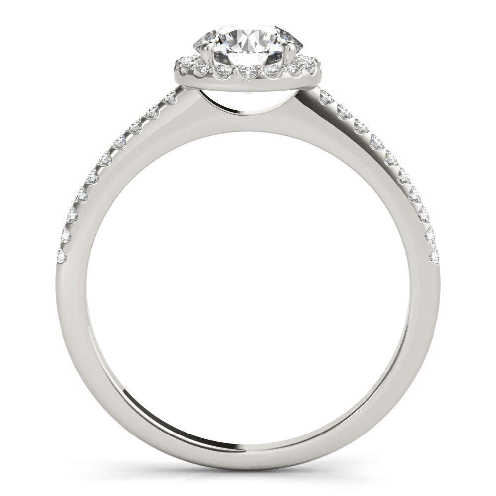Lab-Grown Diamond Halo Engagement Ring in Platinum
