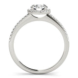 Lab-Grown Diamond Halo Engagement Ring in Platinum