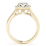 Lab Grown Round Diamond Halo Engagement Ring