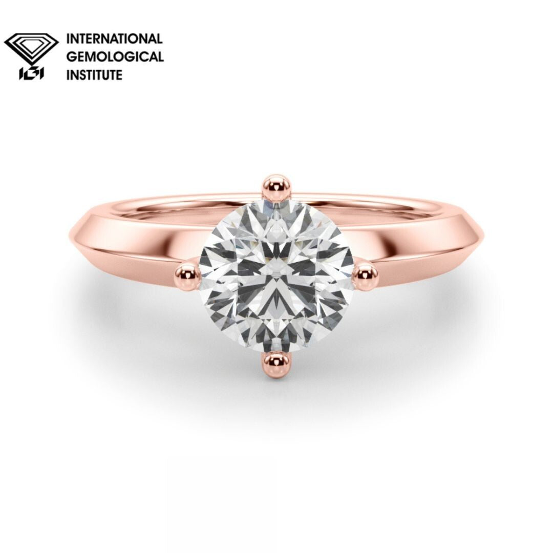 IGI Certified D/VS 2.00ct Lab Grown Diamond Solitaire Engagement Platinum Ring