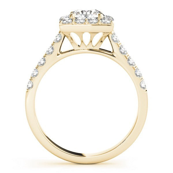 2.00Ct DE/VS Lab Grown Round Diamond Halo Engagement Ring in Platinum