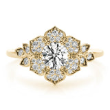 Lab-Grown Diamond Halo Engagement Ring in Platinum