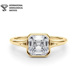 IGI Certified Lab Created D/VS Asscher Cut Diamond Solitaire Engagement Ring