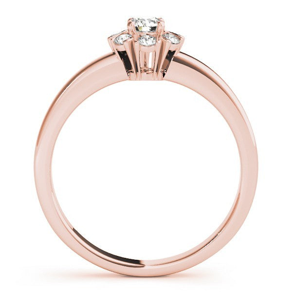 Lab-Grown Diamond Halo Engagement Ring in 18K Yellow Gold –UK Made