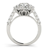 Lab Grown Round Cut Diamond Halo Engagement Ring