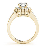 Lab Grown Round Cut Diamond Halo Engagement Ring