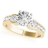 Lab Grown Round Cut Diamond 3 Stone Engagement Ring Platinum