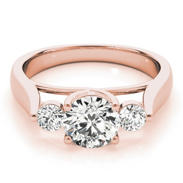 0.50Ct - 2.00Ct Lab Grown Round Diamond 3 Stone Engagement Ring Platinum