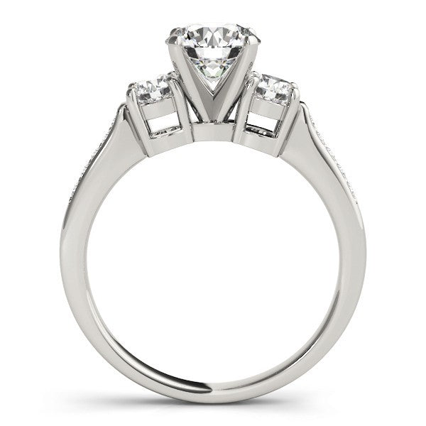 0.50Ct To 2.00Ct Lab Grown Round Diamond 3 Stone Engagement Ring Platinum