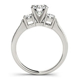 0.50Ct To 2.00Ct Lab Grown Round Diamond 3 Stone Engagement Ring Platinum