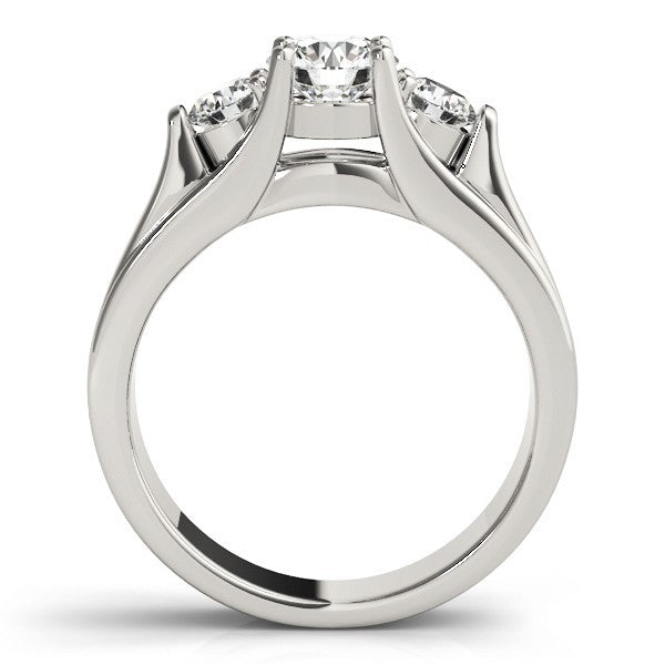 2.00Ct Lab Grown Round Diamond 3 Stone Engagement Ring Platinum