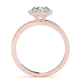 Lab Grown Round Diamond Halo Engagement Ring