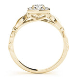 Lab Grown Round Diamond Halo Engagement Ring