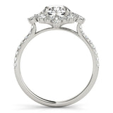 Lab-Grown Diamond Halo Engagement Ring in Platinum