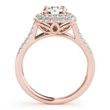 Lab Grown Round Diamond Halo Engagement Ring