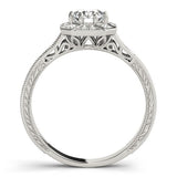 Lab Grown Round Diamond Halo Engagement Ring
