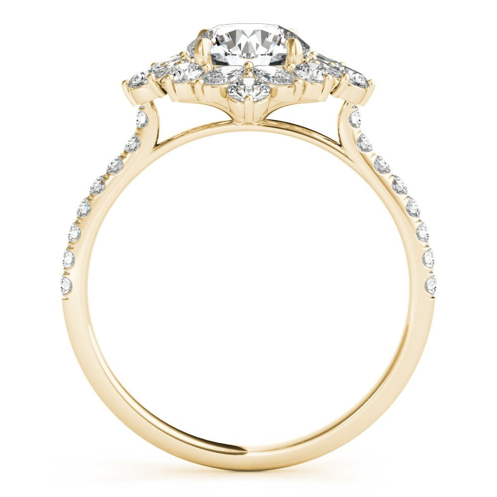 Lab-Grown Diamond Halo Engagement Ring in Platinum