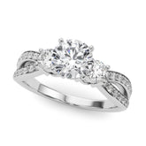 Diamond ring with a white background