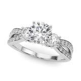 Diamond ring with a white background