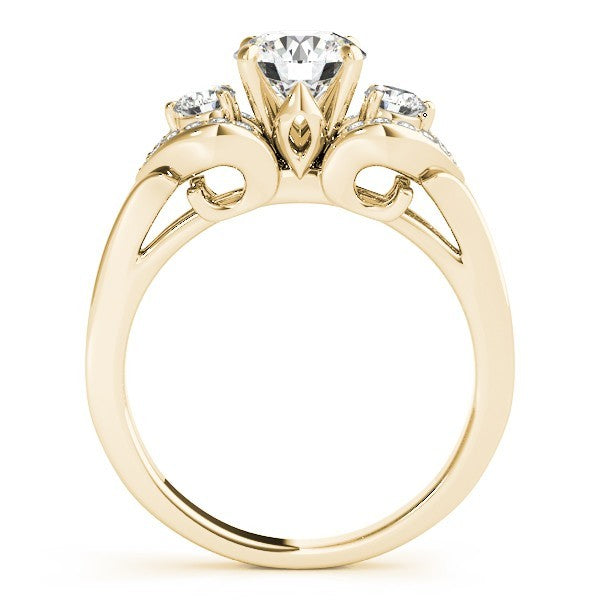2.00 Ct Lab Grown 3 Stone With Side Halo Diamond Engagement Ring Platinum