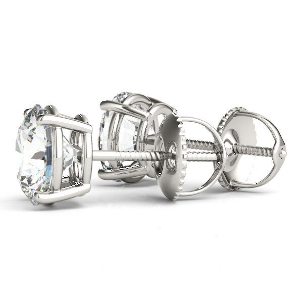 Natural Diamond Stud Earring For Women Uk Hallmarked 0.20CT - 2.00CT