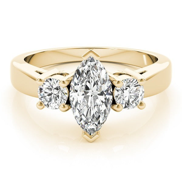 2.00Ct DE/VS Marquise Lab-Grown Diamond 3 Stone Engagement Ring Platinum