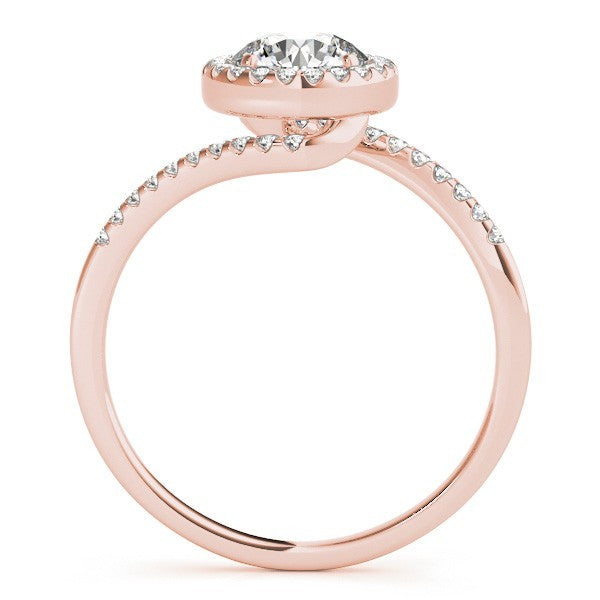 Lab Grown Round Diamond Halo Engagement Ring