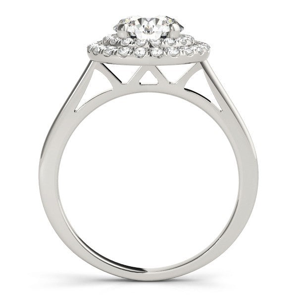 Lab Grown Round Diamond Halo Engagement Ring