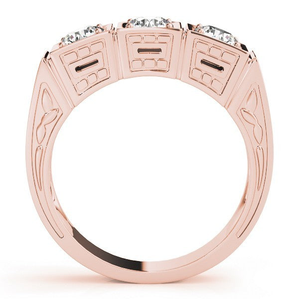 2.00Ct Lab Grown Round Diamond 3 Stone Engagement Ring In Platinum