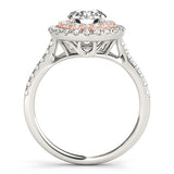 Lab Grown Round Diamond Halo Engagement Ring