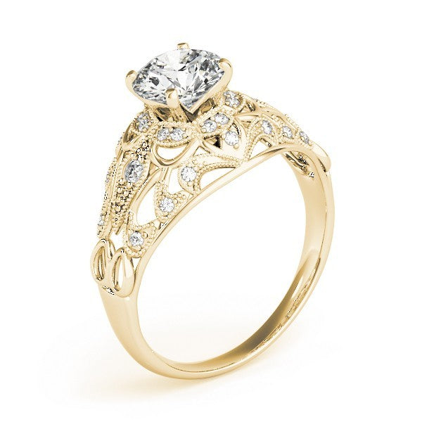 Lab Grown Round Diamond Halo Engagement Ring