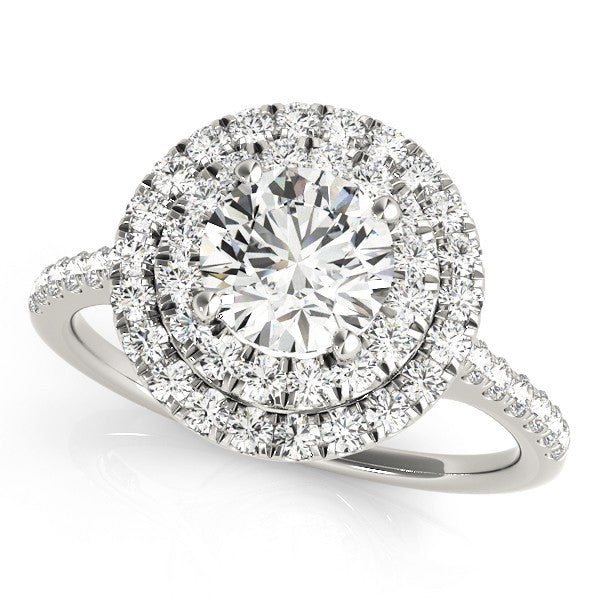 Lab Grown Round Diamond Halo Engagement Ring