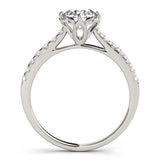 Lab Grown Round Diamond Halo Engagement Ring