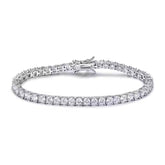 2.75ct Natural Diamond Tennis Bracelet – 18K White Gold | 7"-7.49"