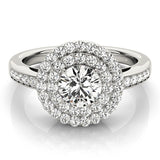 Lab Grown Round Diamond Halo Engagement Ring