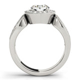 Lab Grown Round Diamond Halo Engagement Ring