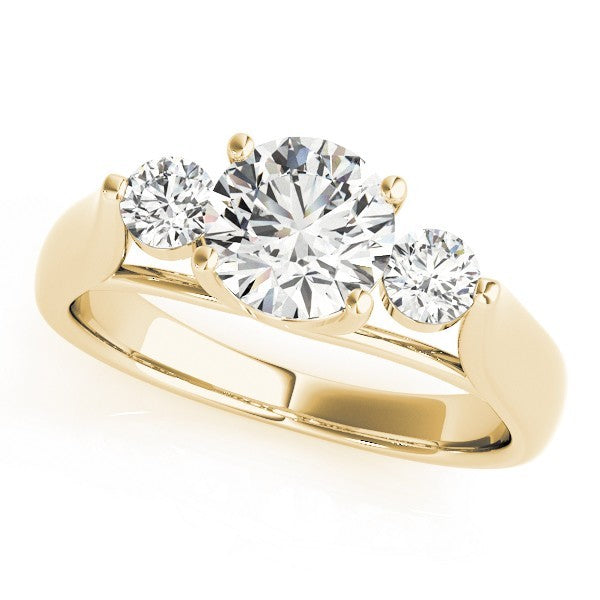 0.50Ct - 2.00Ct Lab Grown Round Diamond 3 Stone Engagement Ring Platinum