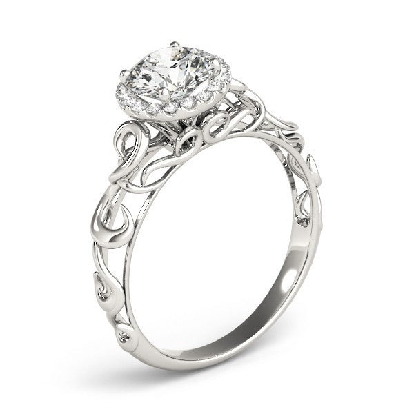 Lab-Grown Diamond Halo Engagement Ring