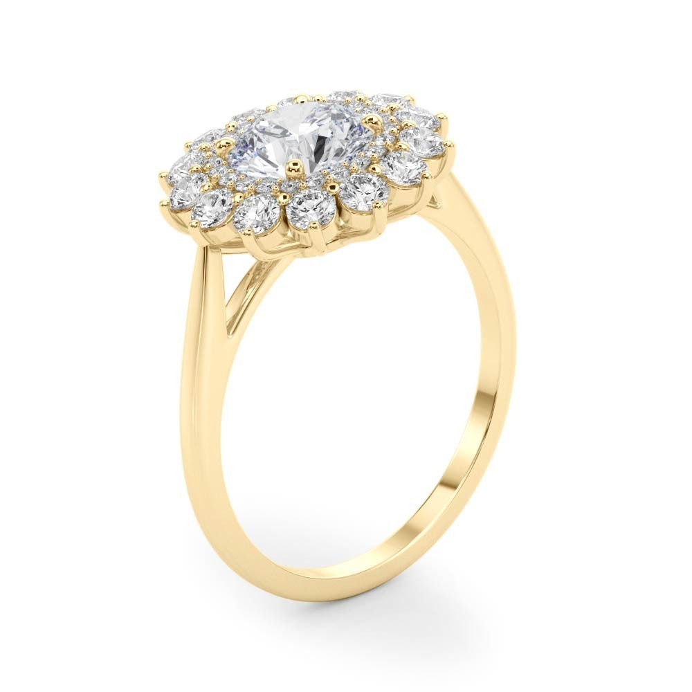 Lab-Grown Diamond Halo Engagement Ring in Platinum DE/VS 2.00 CT