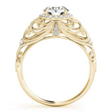 Lab Grown Round Diamond Halo Engagement Ring