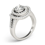Lab Grown Round Diamond Halo Engagement Ring