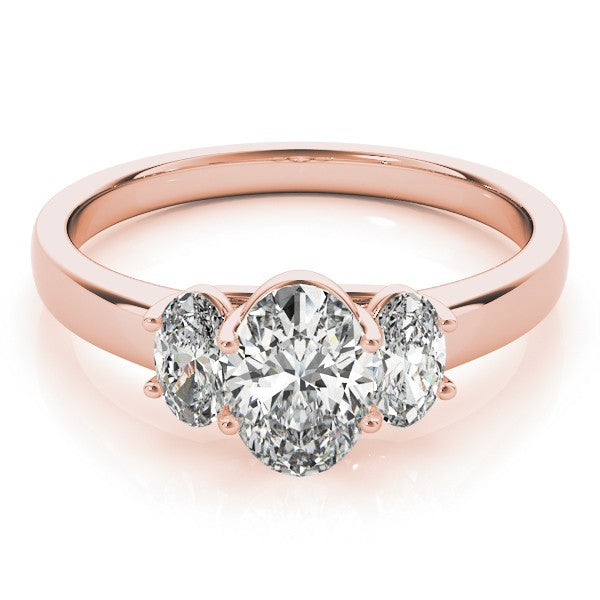 Luxury! DE/VS 2.00CT Lab Grown Oval Cut Diamond Trilogy Engagement Ring Platinum