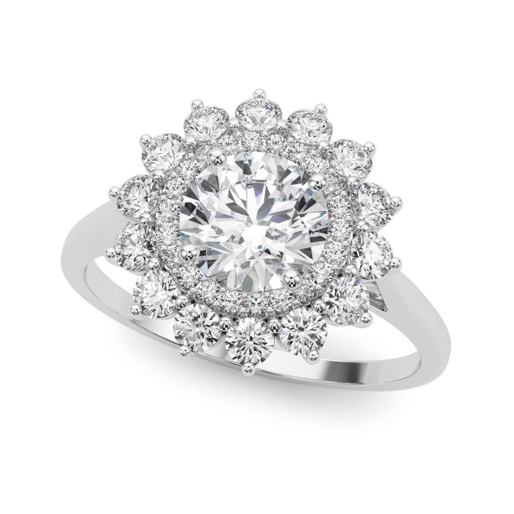 Lab-Grown Diamond Halo Engagement Ring in Platinum DE/VS 2.00 CT