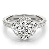 Lab Grown Diamond Halo Engagement Ring