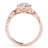 Lab Grown Round Diamond Halo Engagement Ring