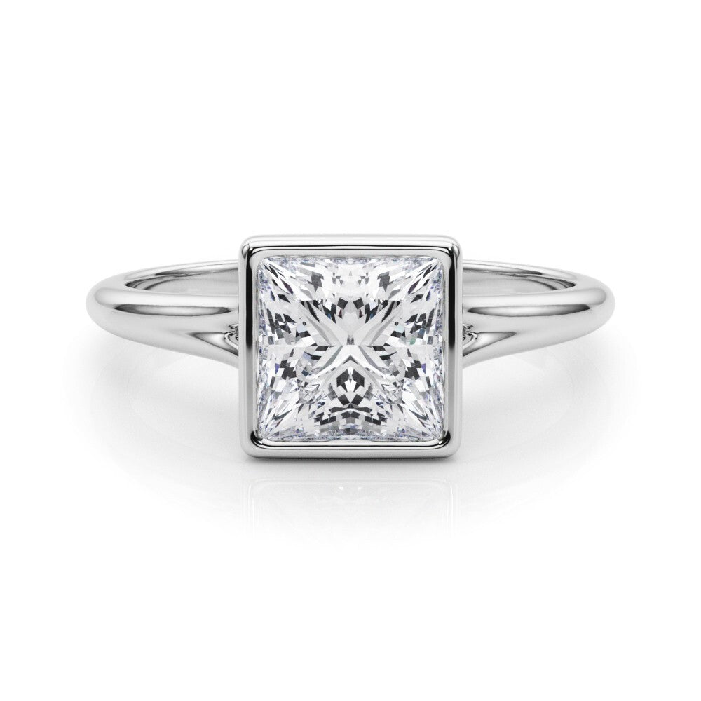 IGI 3CT E/VS Princess Cut Lab Grown Solitaire Diamond Engagement Ring - Platinum