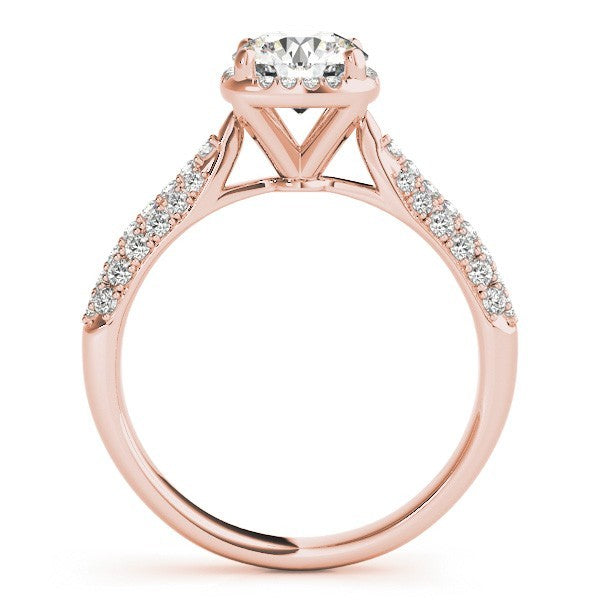 Lab Grown Round Diamond Halo Engagement Ring