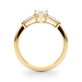 Lab-Grown Pear Cut Diamond 3 Stone Engagement Ring
