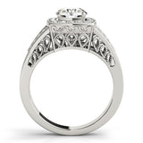Lab Grown Round Diamond Halo Engagement Ring