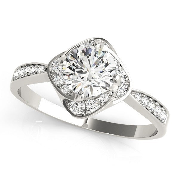 Lab-Grown Diamond Halo Engagement Ring